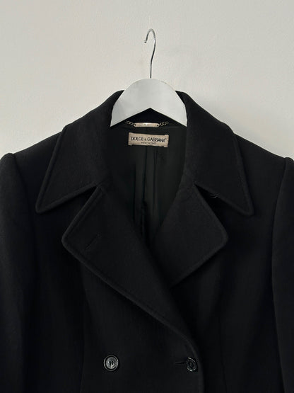 Dolce & Gabbana Wool Floor Length Double Breasted Coat - M/L