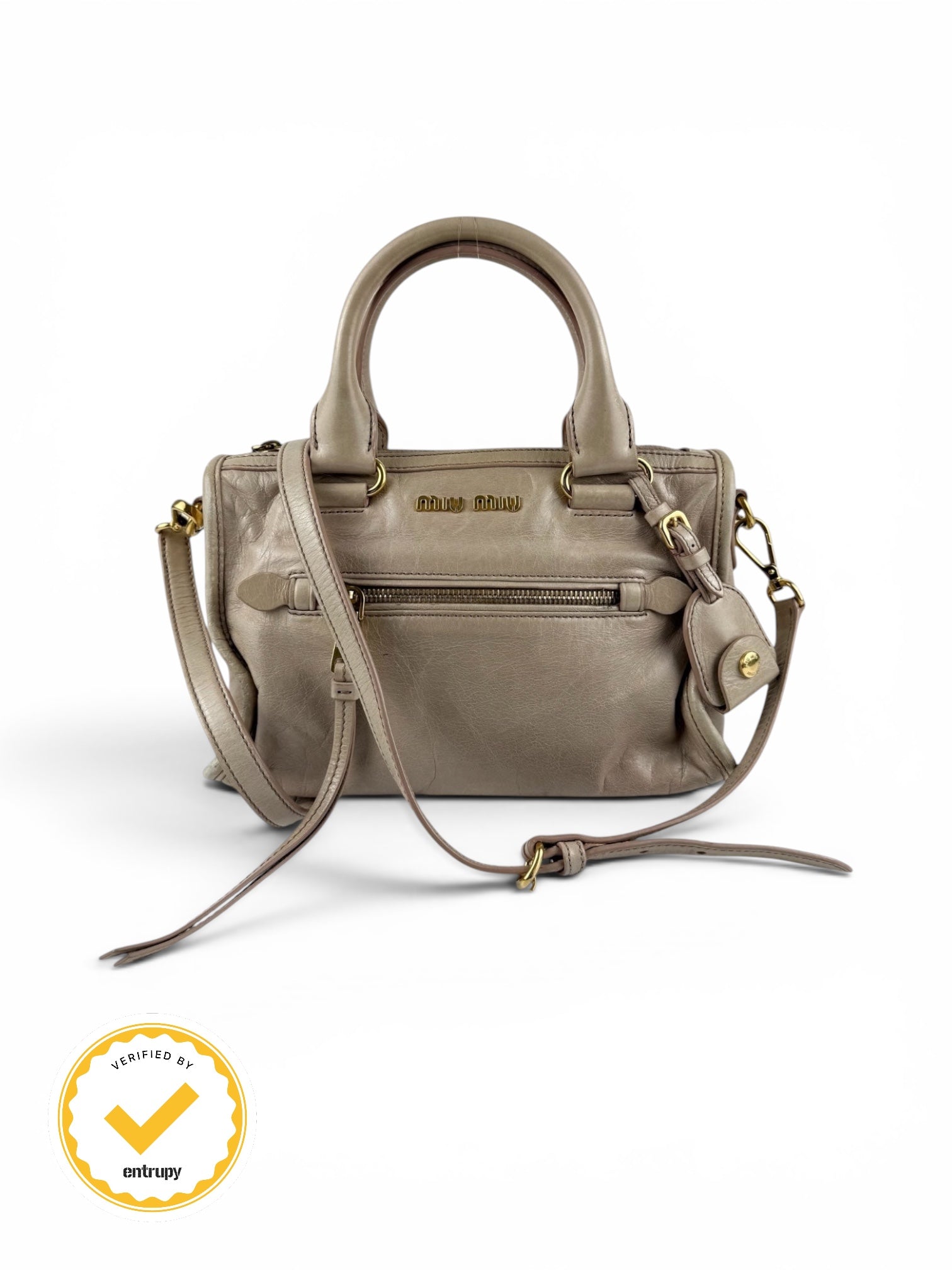 2010s Miu Miu Vitello Shine 2Way Mini Handbag | O/S, Multicoloured