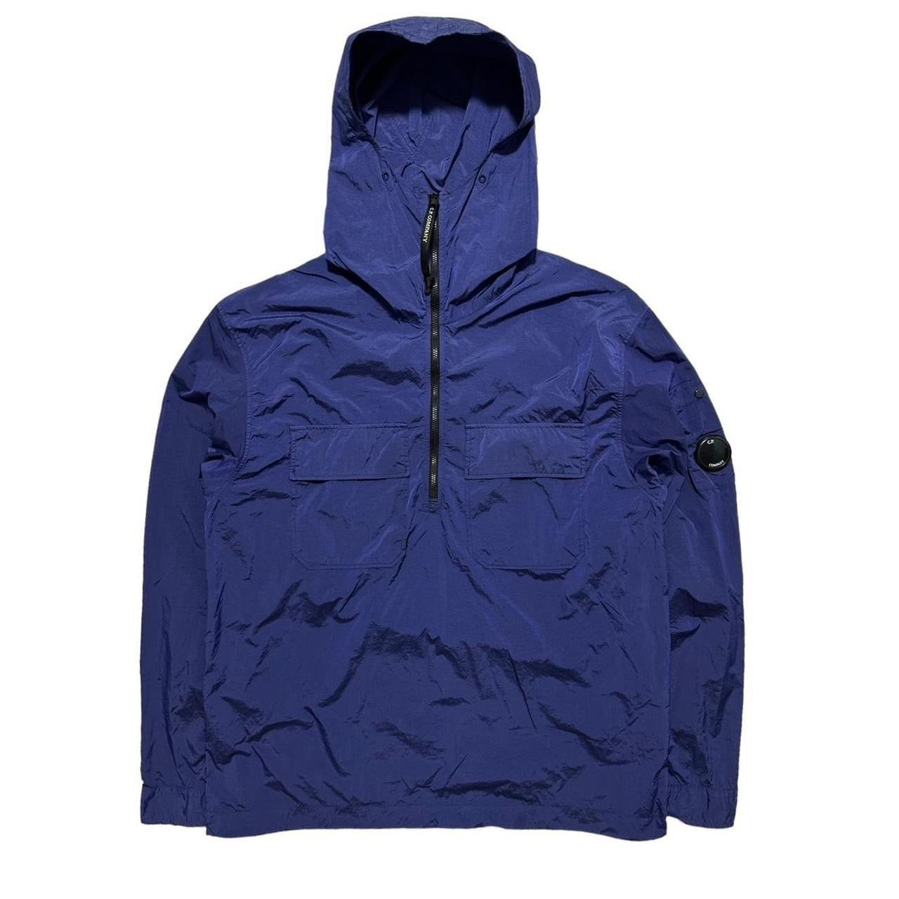 CP Company Blue Nylon Double Pocket Arm Lens Jacket