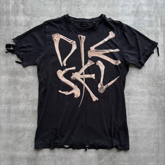 DISTRESSED DIESEL T-SHIRT | O/S, Red