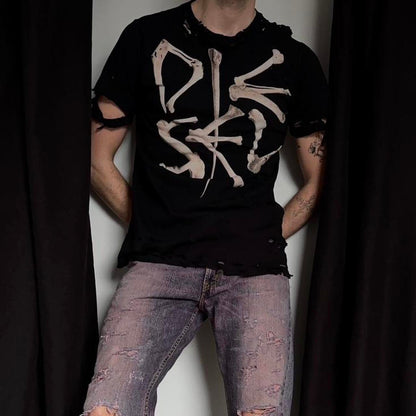 DISTRESSED DIESEL T-SHIRT | O/S, Red