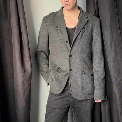 ARMANI MILITARY BLAZER | O/S, Charcoal Grey