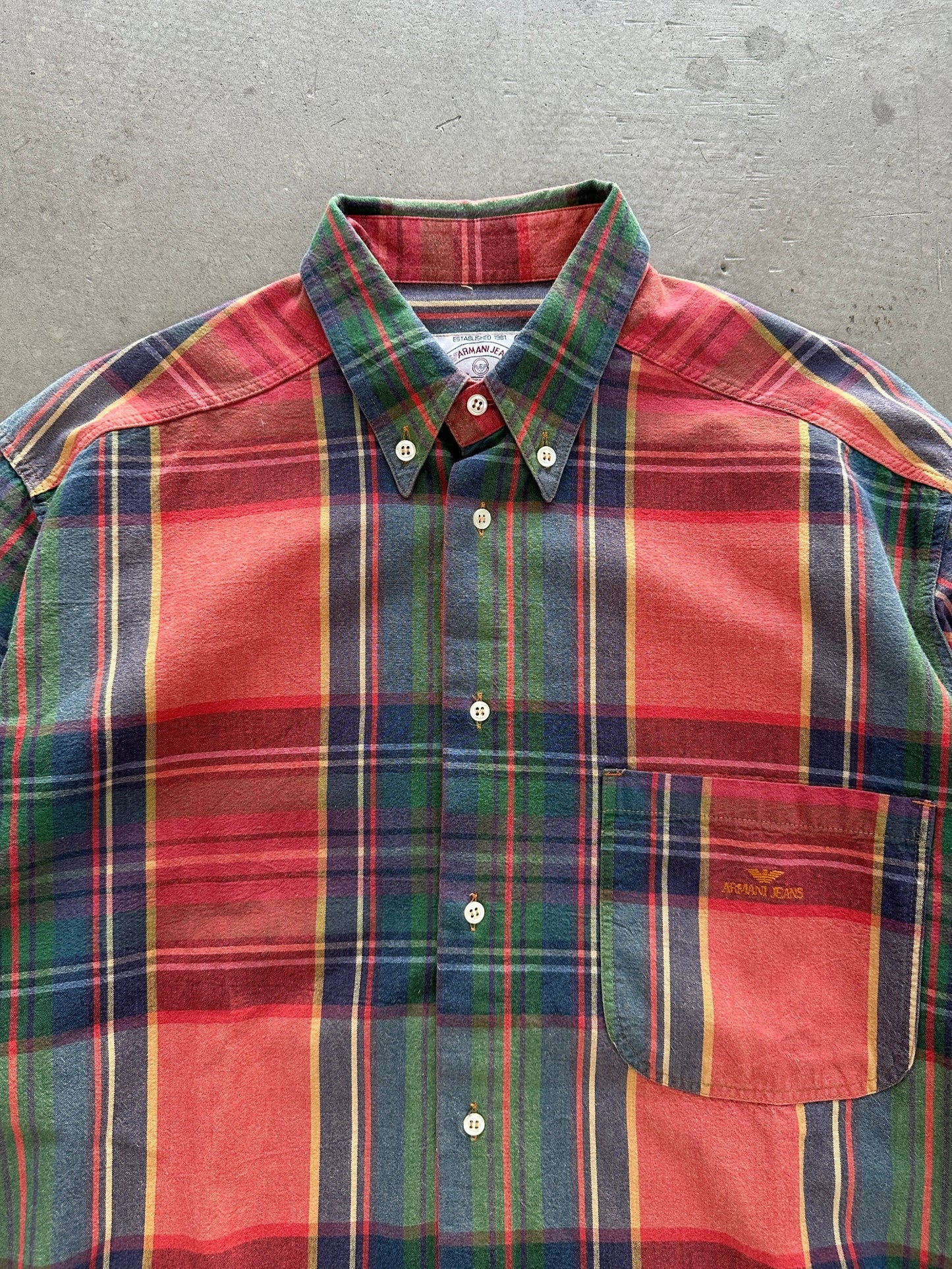 1990's Armani Jeans Check Shirt - XL