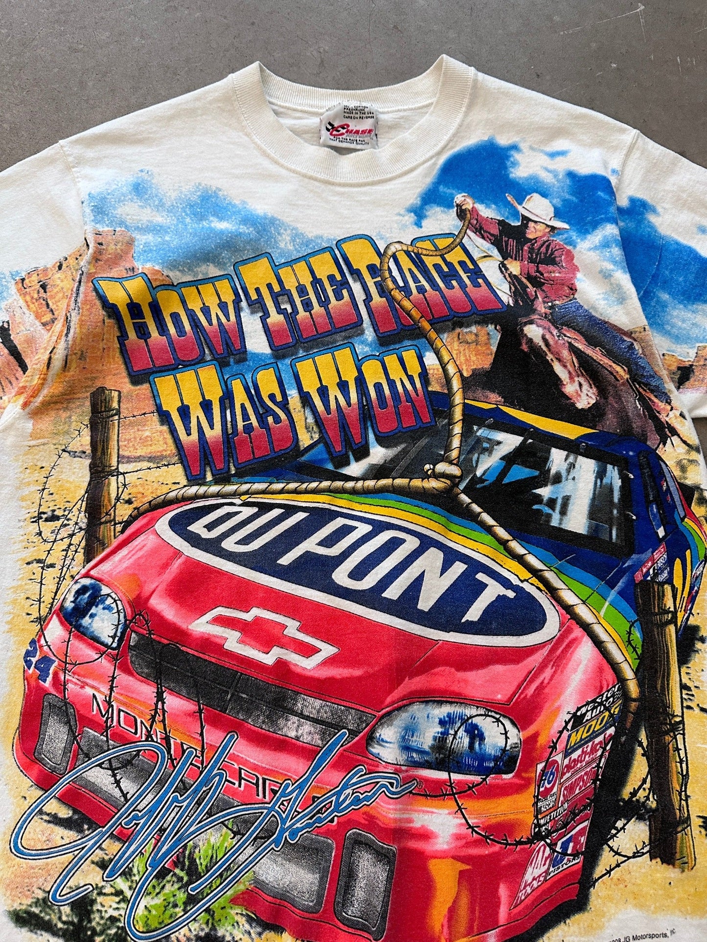 1998 Jeff Gordon How The Race Was Won T-Shirt - M | Medium, Red