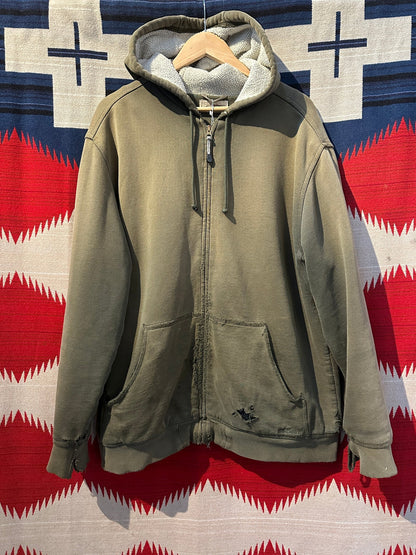 1990s LL Bean Thrashed Hoodie - XL | X-Large, Red