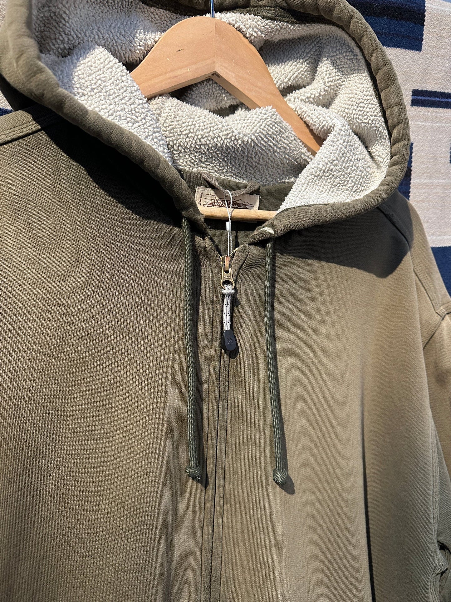 1990s LL Bean Thrashed Hoodie - XL | X-Large, Red