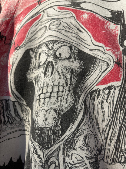 1990s Morbid Rags Grim Reaper Sweat - M | Default Title, Red