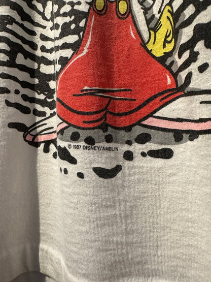 1987 Disney's Rodger Rabbit T-shirt - S | Small, Red