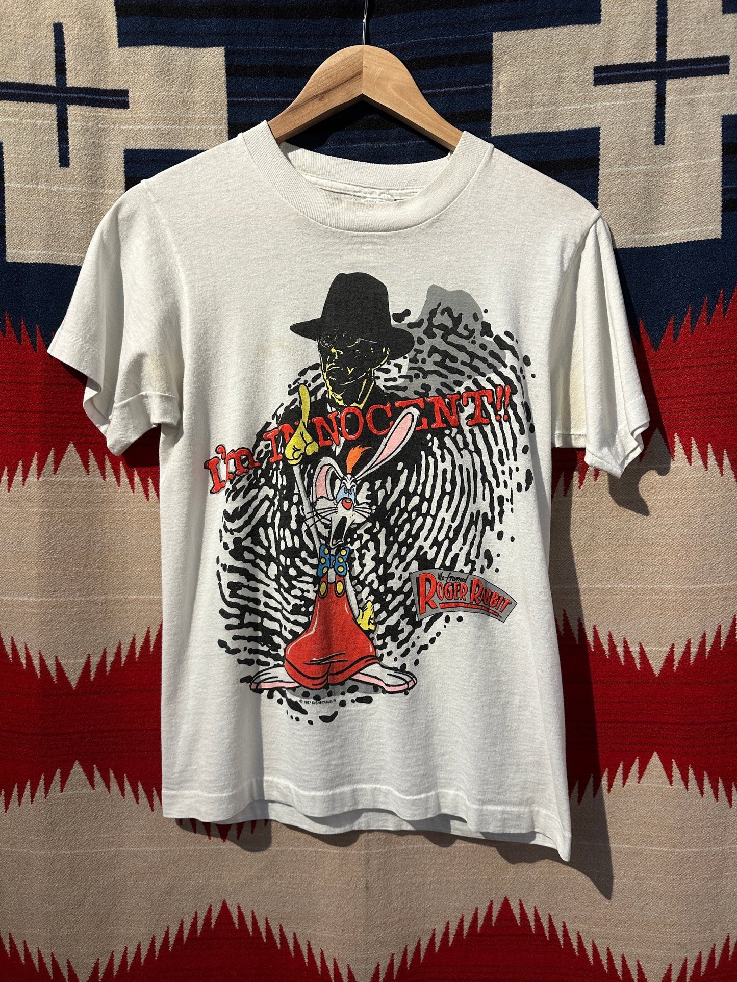 1987 Disney's Rodger Rabbit T-shirt - S | Small, Red
