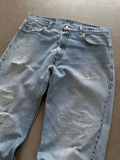 1990's Levi's Repaired 505 Jeans - 35 x 32 | Default Title, Red