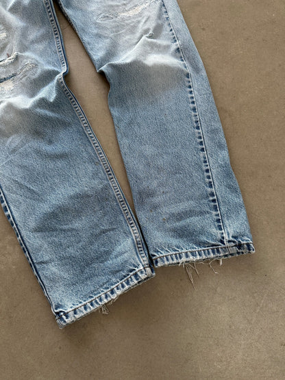 1990's Levi's Repaired 505 Jeans - 35 x 32 | Default Title, Red