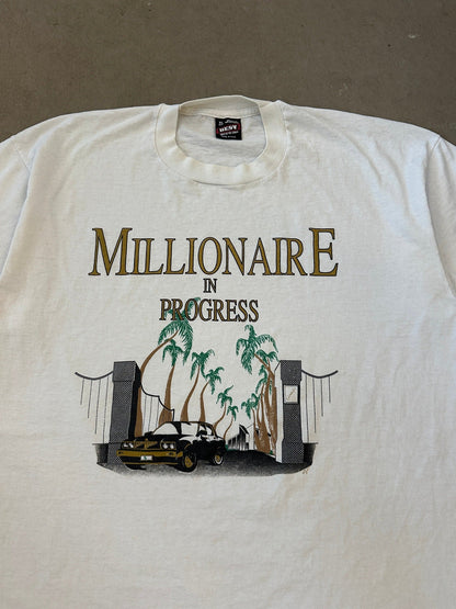 1990's Millionaire in Progress T-Shirt - XL | X-Large, Red