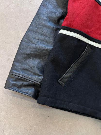 1990's Honda Fox Lined Varisty Jacket - XL | X-Large, Red