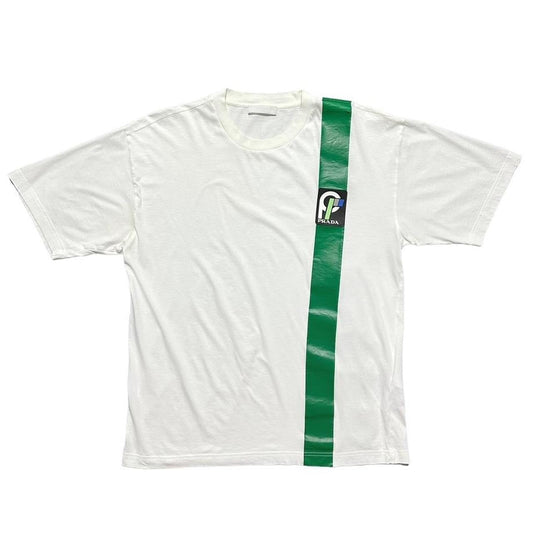 Prada Rubber Logo White T-Shirt