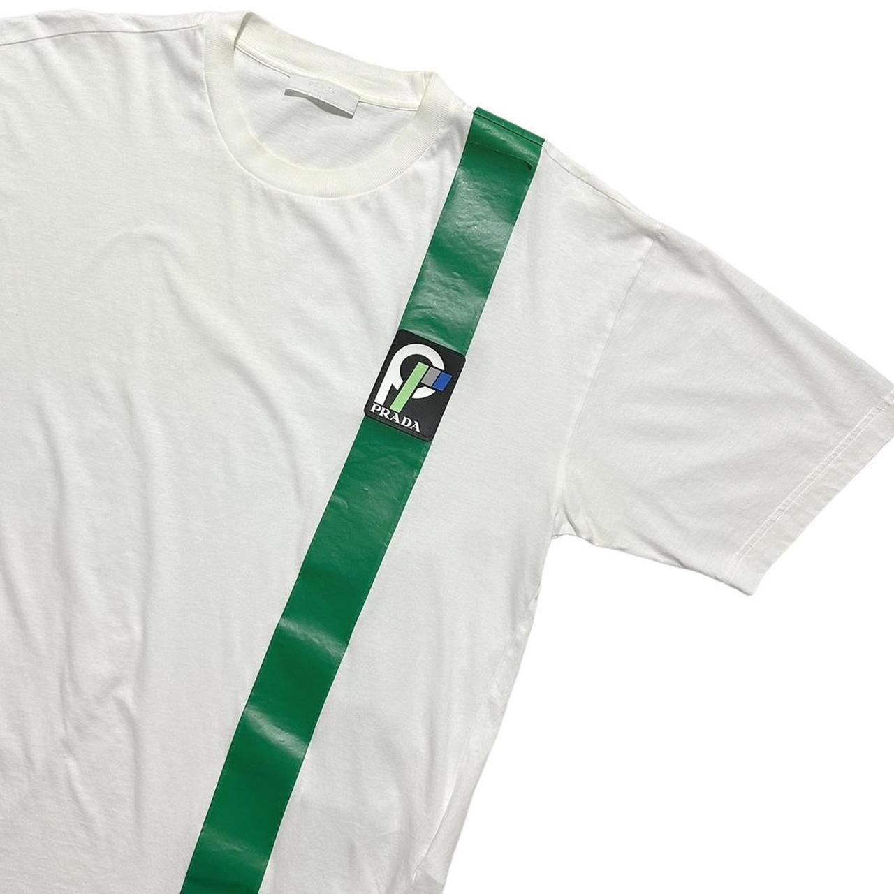 Prada Rubber Logo White T-Shirt