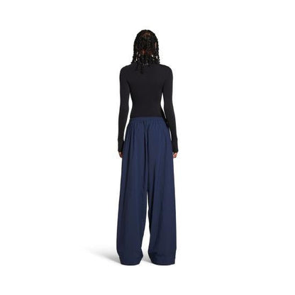 Balenciaga Navy Nylon Track Pants 25SS | Small, Navy