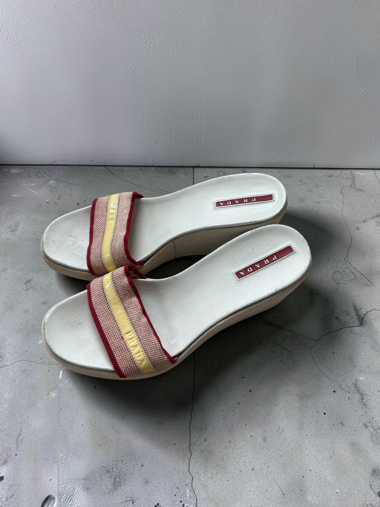 Vintage Prada sport wedges | CREAM, Multicoloured