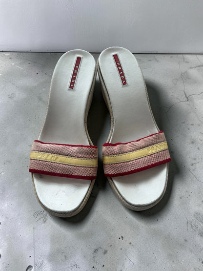 Vintage Prada sport wedges | CREAM, Multicoloured