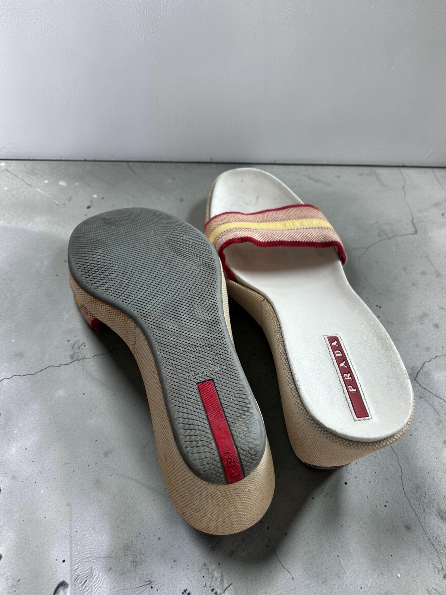 Vintage Prada sport wedges | CREAM, Multicoloured