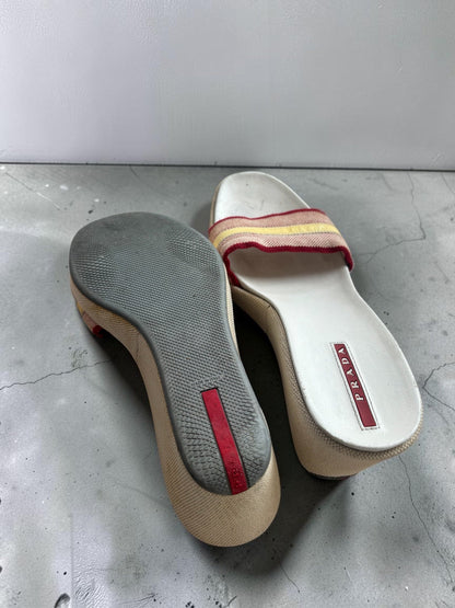 Vintage Prada sport wedges | CREAM, Multicoloured