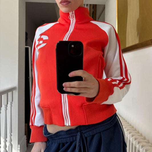 2003 Adidas Track Top | White/Red, Red