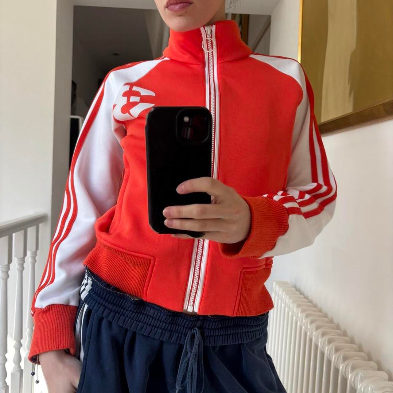 2003 Adidas Track Top | White/Red, Red