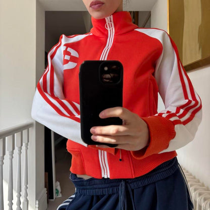 2003 Adidas Track Top | White/Red, Red