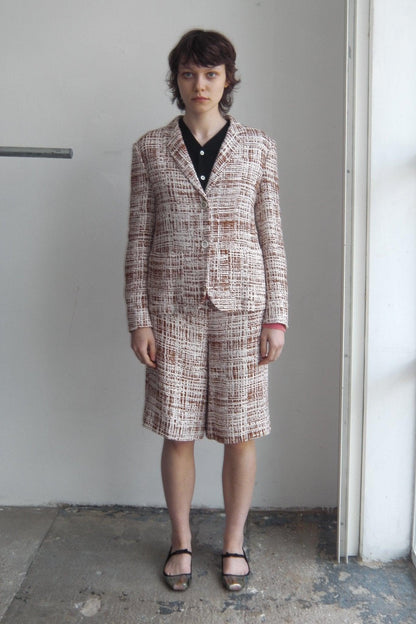 Prada print shorts and blazer suit - Known Source