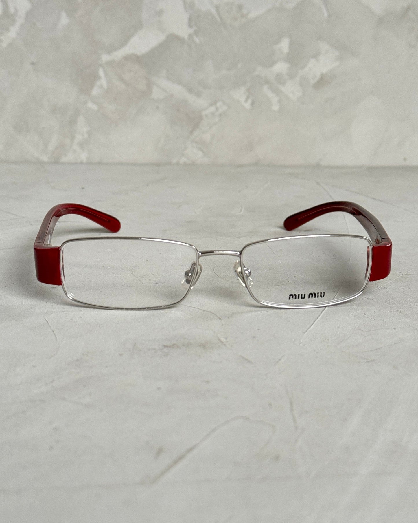 MIU MIU 90'S BAYONETTA GLASSES | O/S, Red