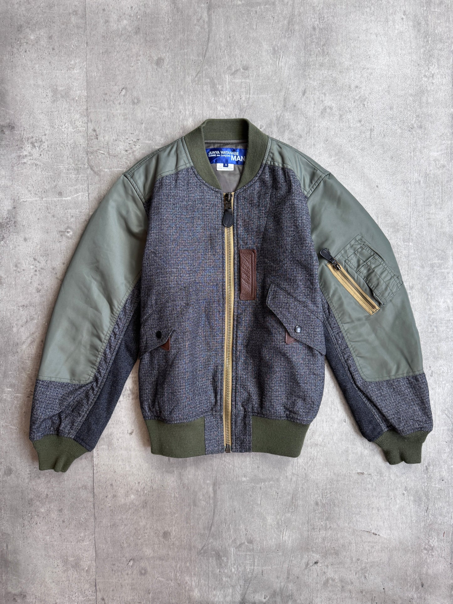 AD2017 Junya Watanabe Nylon Check M-A1 Bomber Jacket