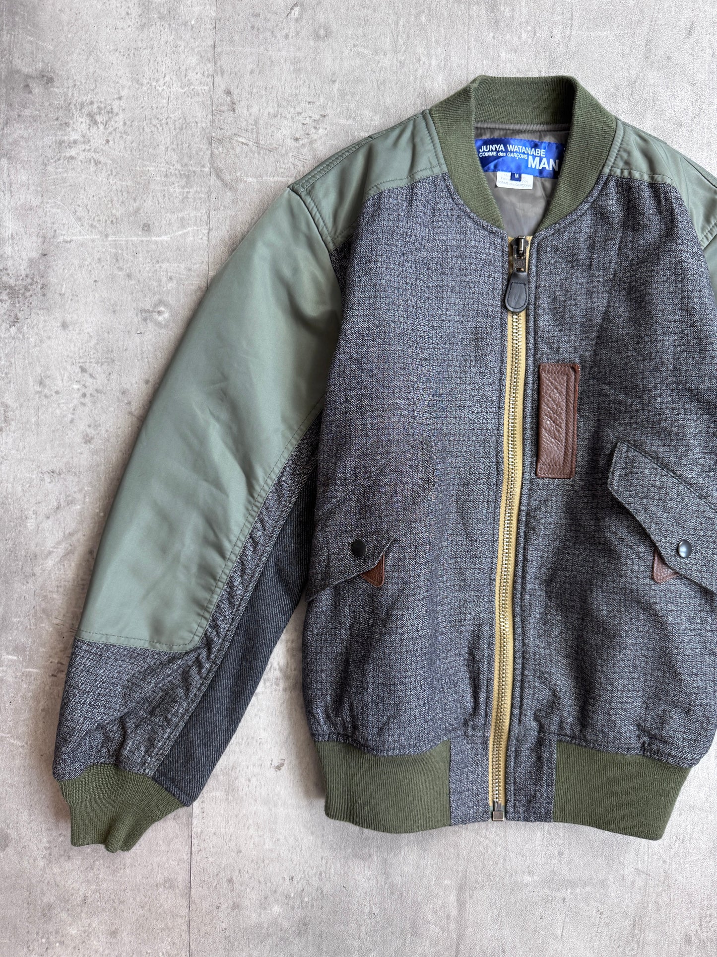 AD2017 Junya Watanabe Nylon Check M-A1 Bomber Jacket