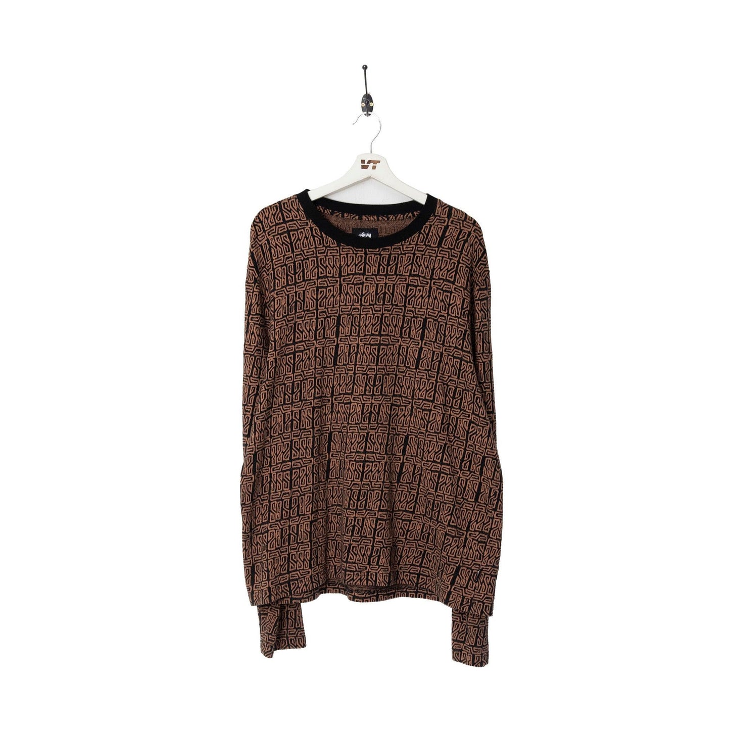 00s Stussy Monogram Lightweight Sweater