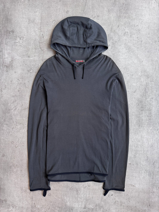 Prada Lightweight Black Cotton Hoodie