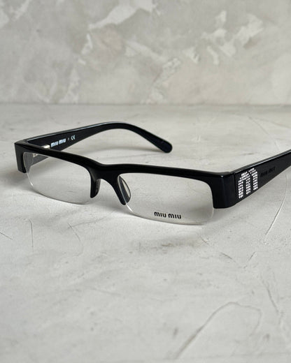 MIU MIU 90'S BAYONETTA GLASSES | O/S, Black