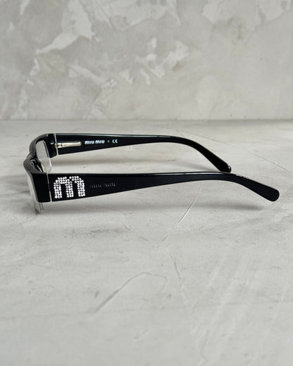 MIU MIU 90'S BAYONETTA GLASSES | O/S, Black