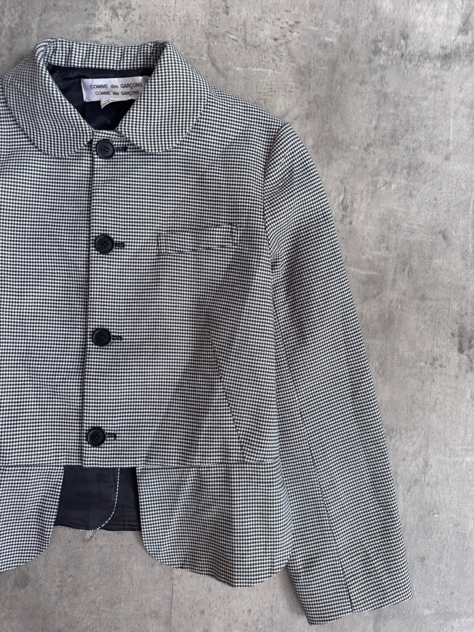 Comme Des Garcons Hounds Tooth Collar Jacket