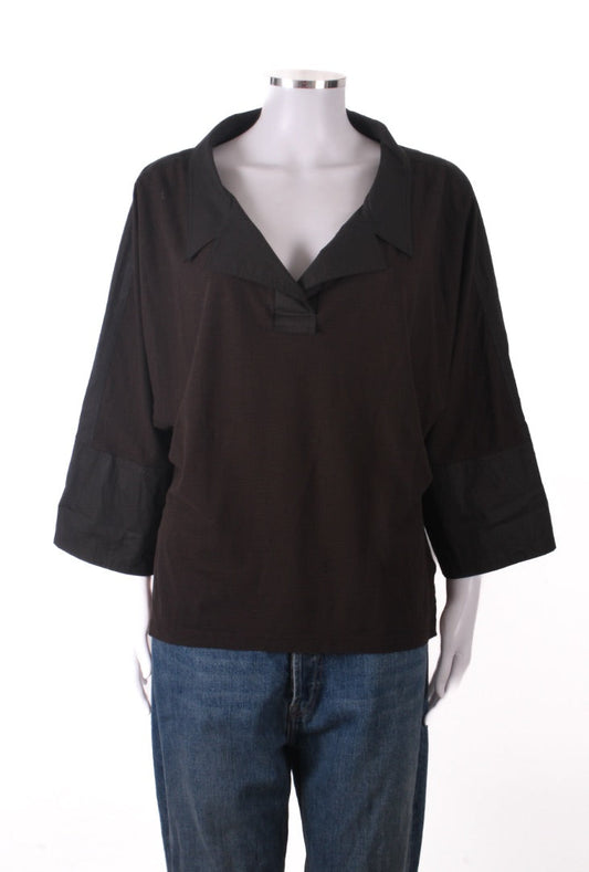 Annette Gortz L/S V Neck Top Brown M | Medium, Brown