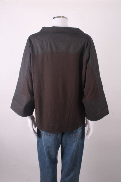 Annette Gortz L/S V Neck Top Brown M | Medium, Brown