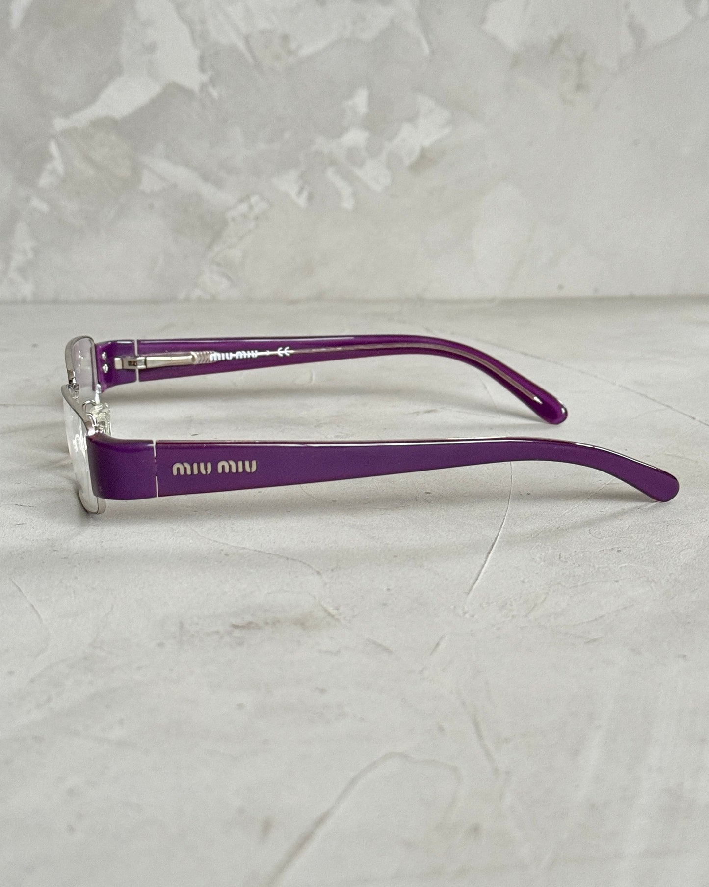 MIU MIU 90'S BAYONETTA GLASSES | O/S, Purple