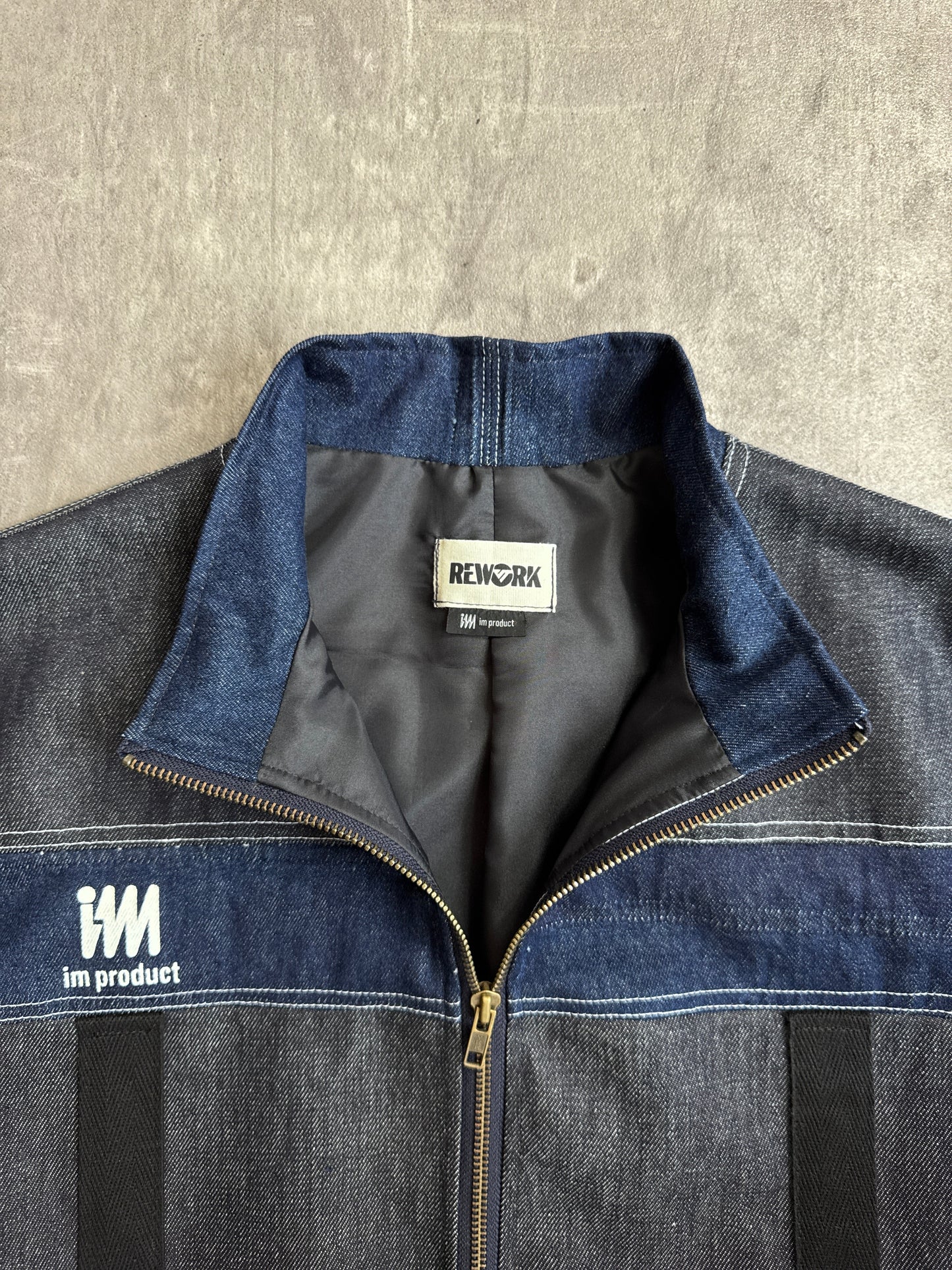 VT Rework: Issey Miyake Utility Strap Full Zip Reworked Denim Jacket