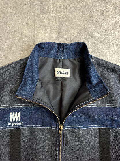 VT Rework: Issey Miyake Utility Strap Full Zip Reworked Denim Jacket
