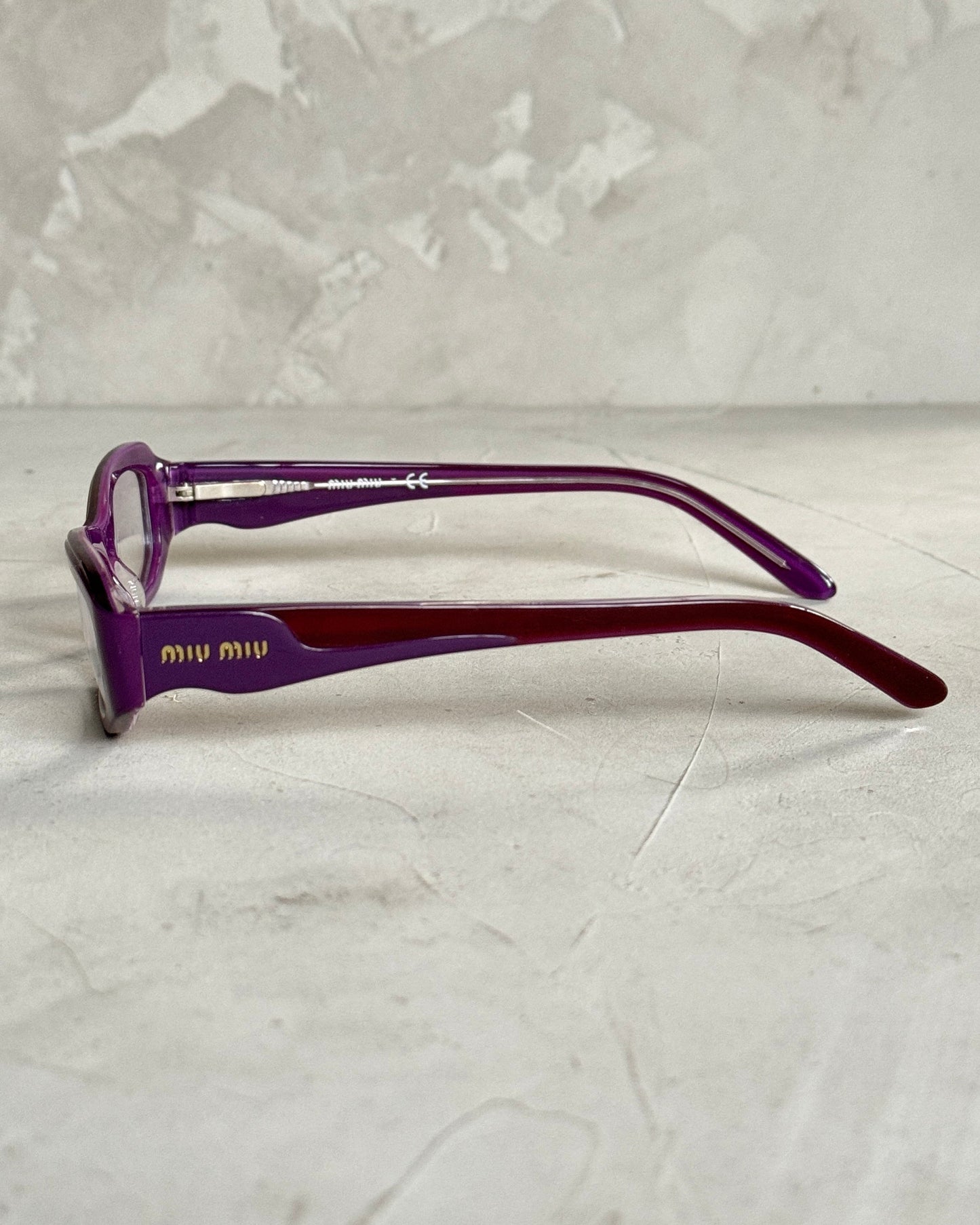 MIU MIU 90'S BAYONETTA GLASSES | O/S, Purple