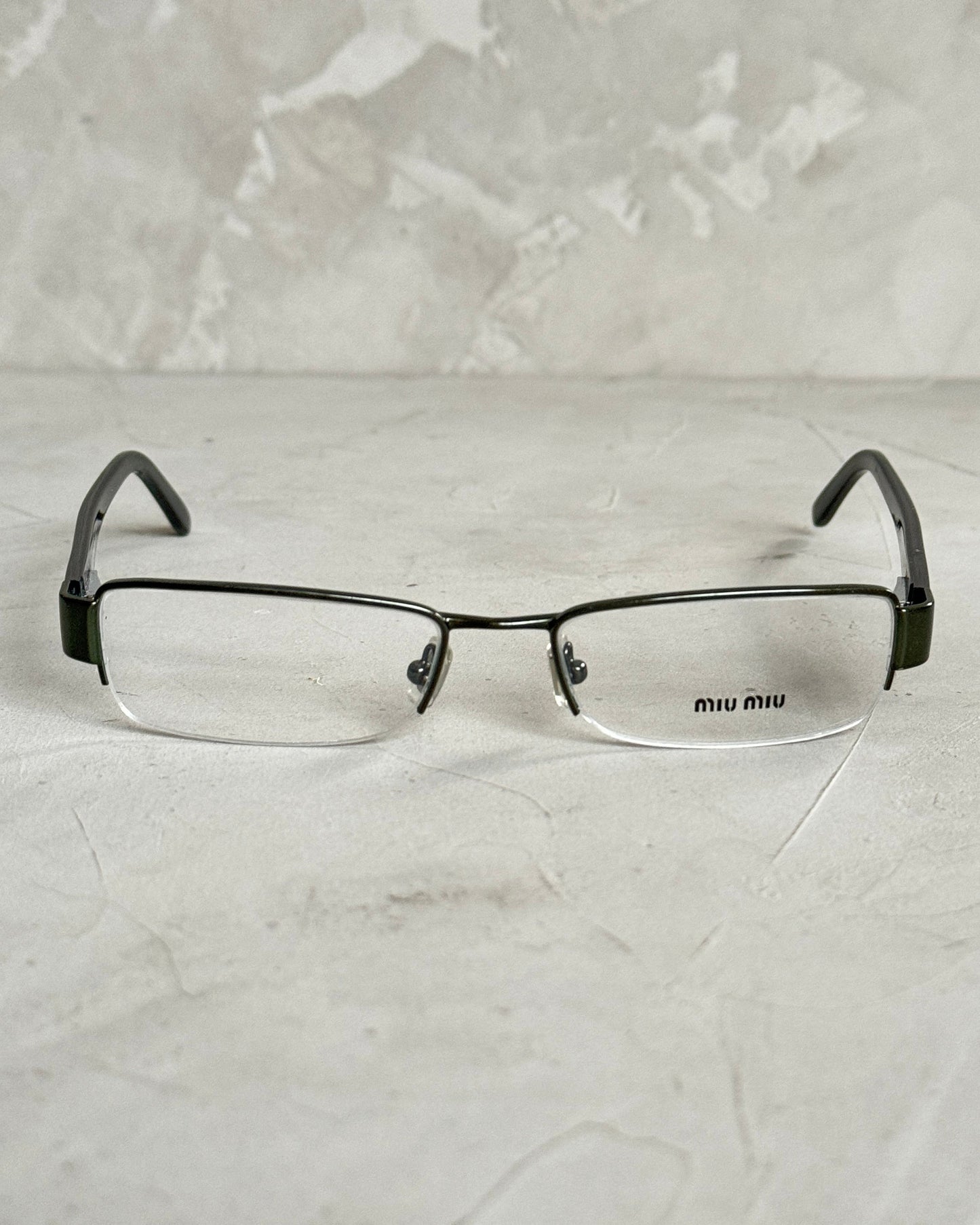 MIU MIU 90'S BAYONETTA GLASSES | O/S, Green