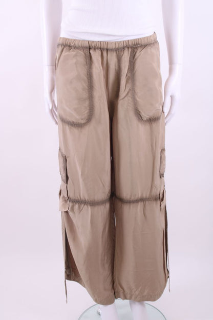 Acne Studios Satin Cargo Trousers Beige 8 | Default Title, Beige