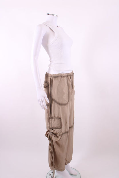 Acne Studios Satin Cargo Trousers Beige 8 | Default Title, Beige