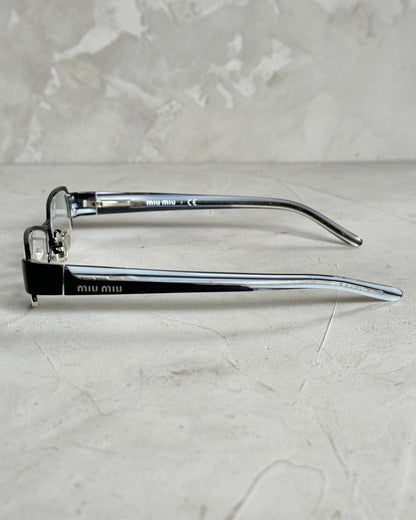 MIU MIU 90'S BAYONETTA GLASSES | O/S, Black