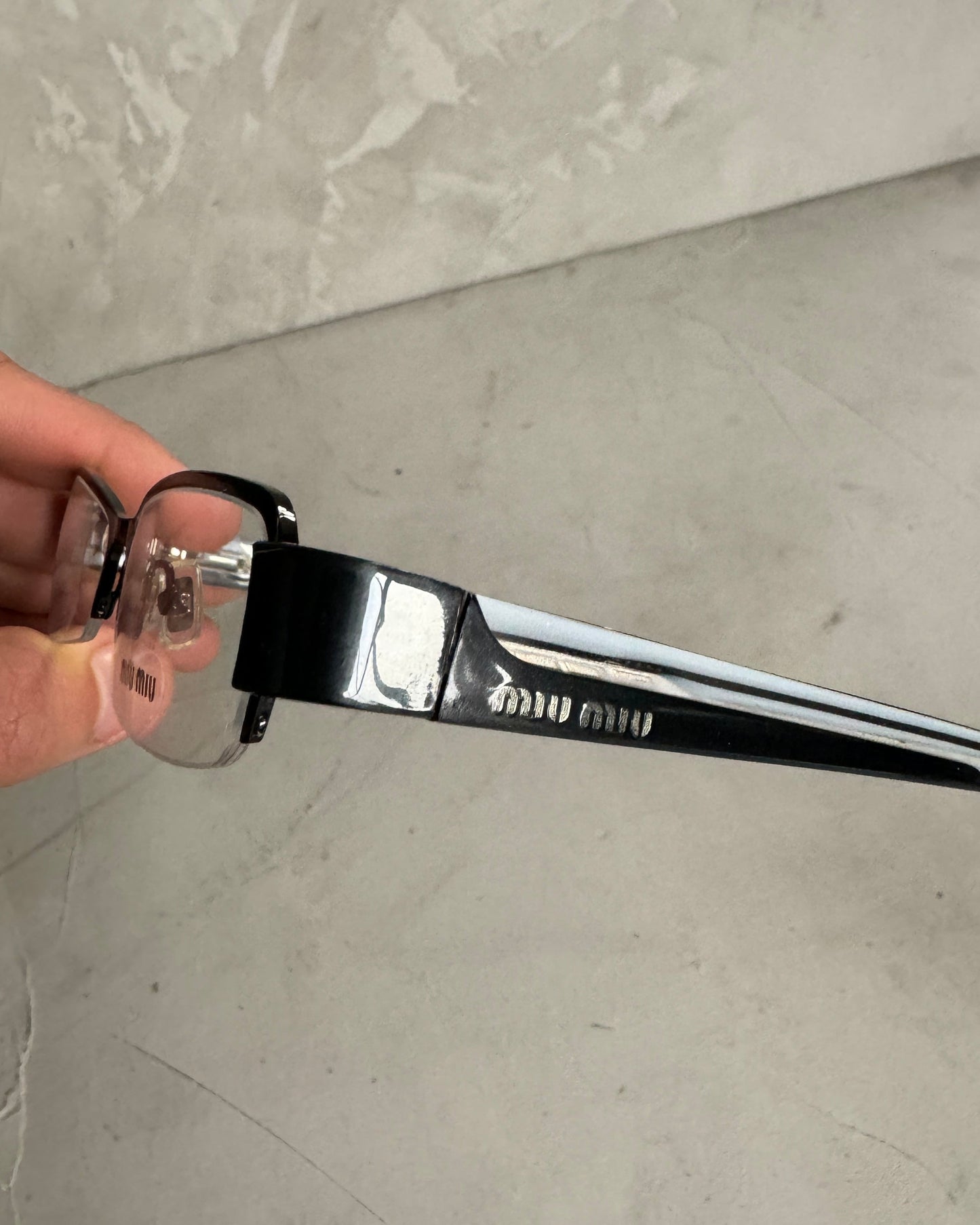 MIU MIU 90'S BAYONETTA GLASSES | O/S, Black