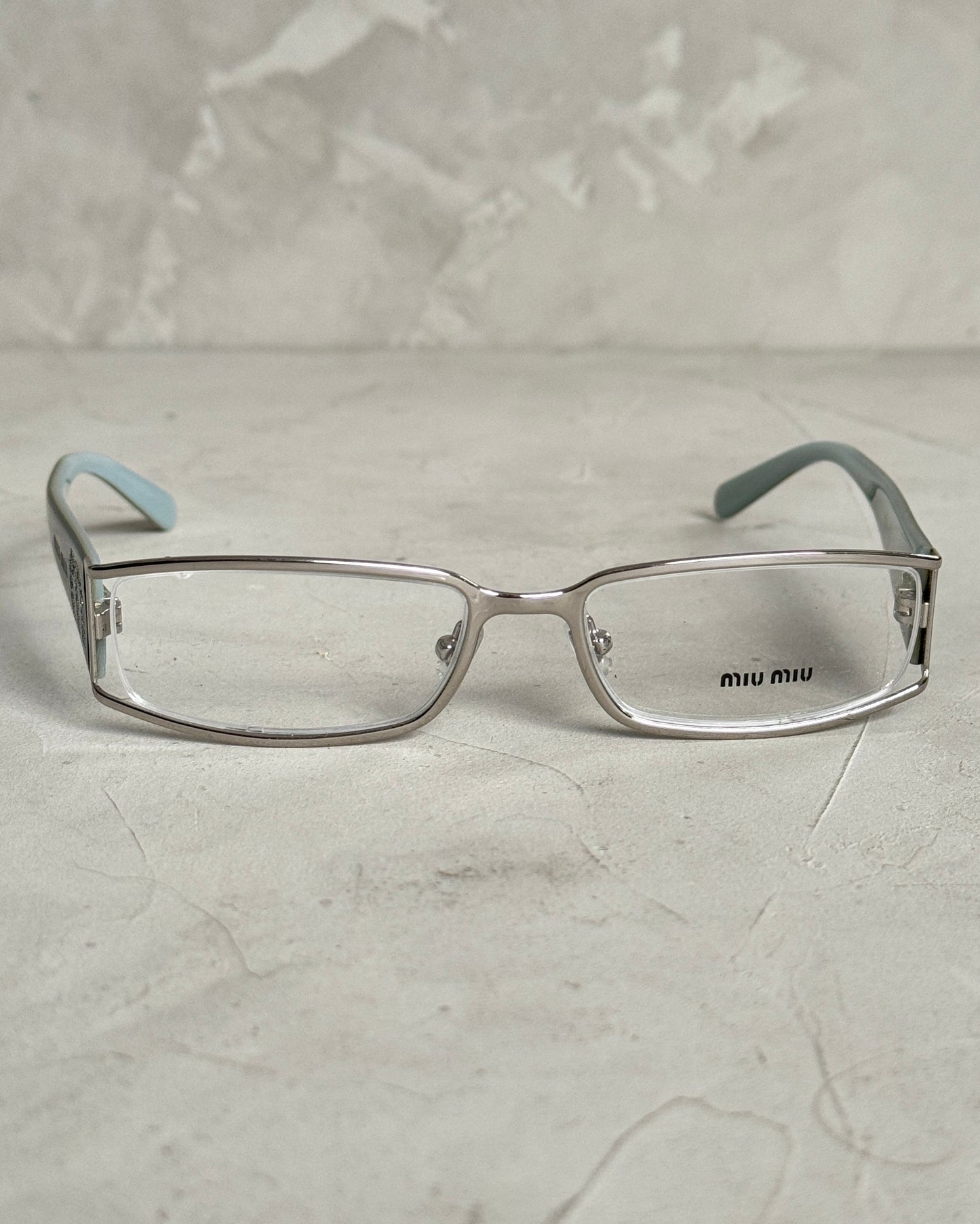 MIU MIU 90'S BAYONETTA GLASSES | O/S, Blue