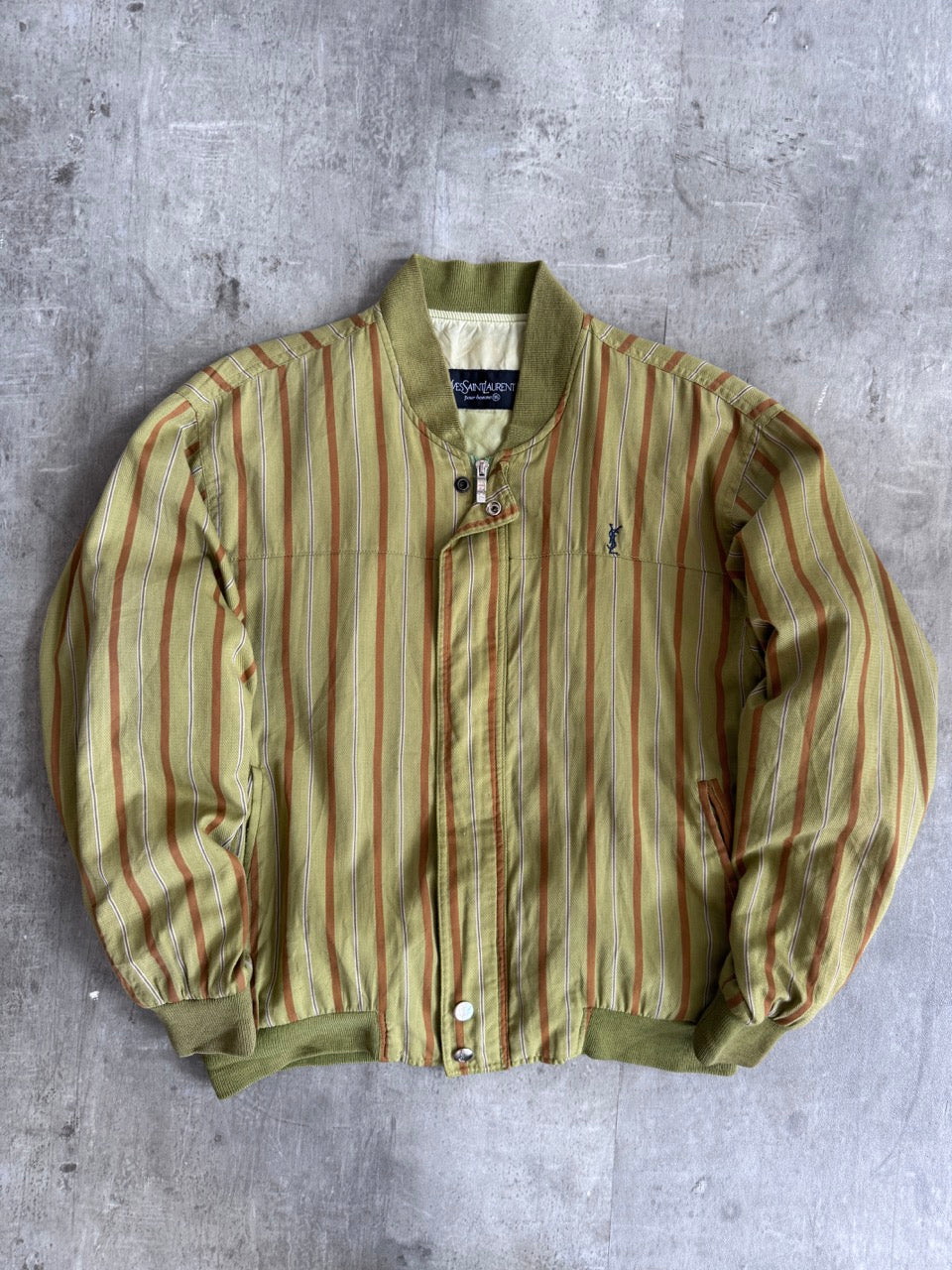 YSL Green Stripe Bomber Jacket