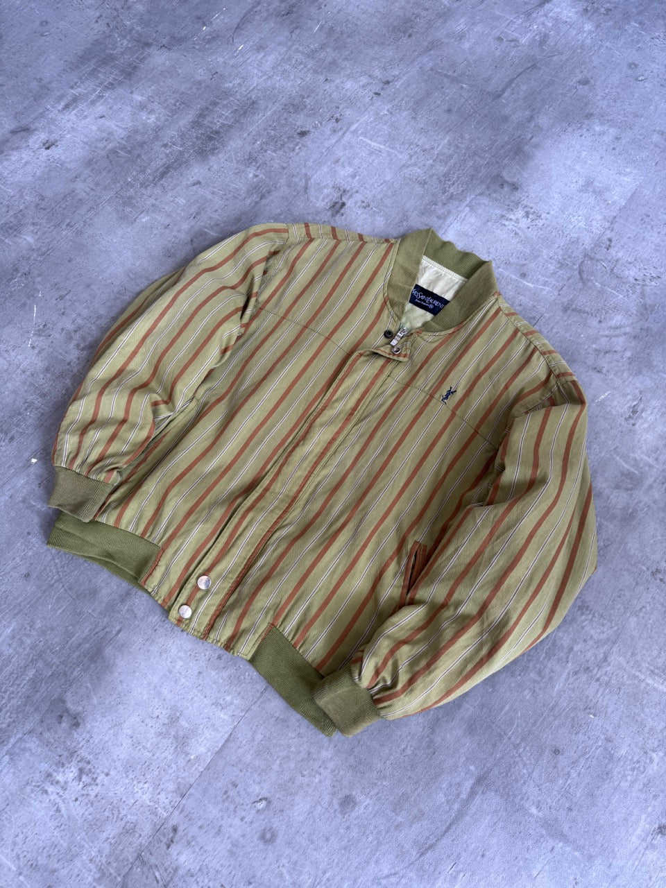 YSL Green Stripe Bomber Jacket